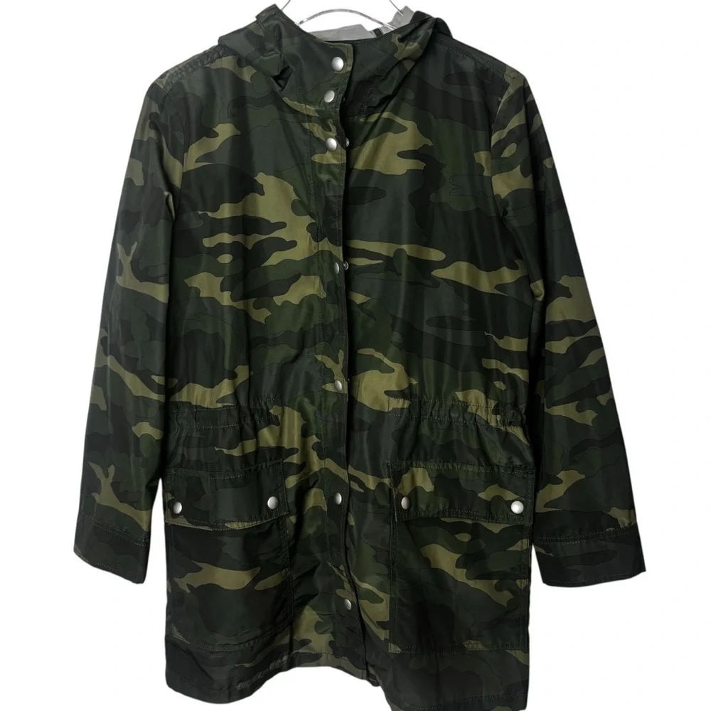 J. Crew Green Camouflage Water Proof Jacket Size Small